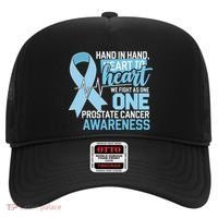Prostate Cancer Awareness Heart To Heart Light Blue Ribbon Hat thumb 0