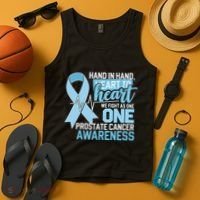 Prostate Cancer Awareness Heart To Heart Light Blue Ribbon Tank Top thumb 4