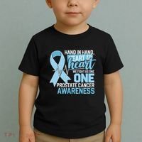 Prostate Cancer Awareness Heart To Heart Light Blue Ribbon Toddler T-Shirt thumb 2
