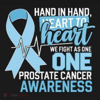 Prostate Cancer Awareness Heart To Heart Light Blue Ribbon Women's T-Shirt thumb 6