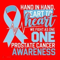 Prostate Cancer Awareness Heart To Heart Light Blue Ribbon Santa Hat thumb 1