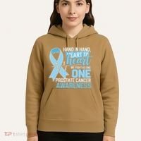 Prostate Cancer Awareness Heart To Heart Light Blue Ribbon Hoodie thumb 5