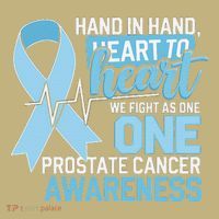 Prostate Cancer Awareness Heart To Heart Light Blue Ribbon Button thumb 1