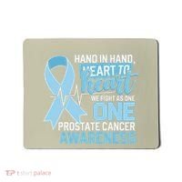 Prostate Cancer Awareness Heart To Heart Light Blue Ribbon Mousepad thumb 0