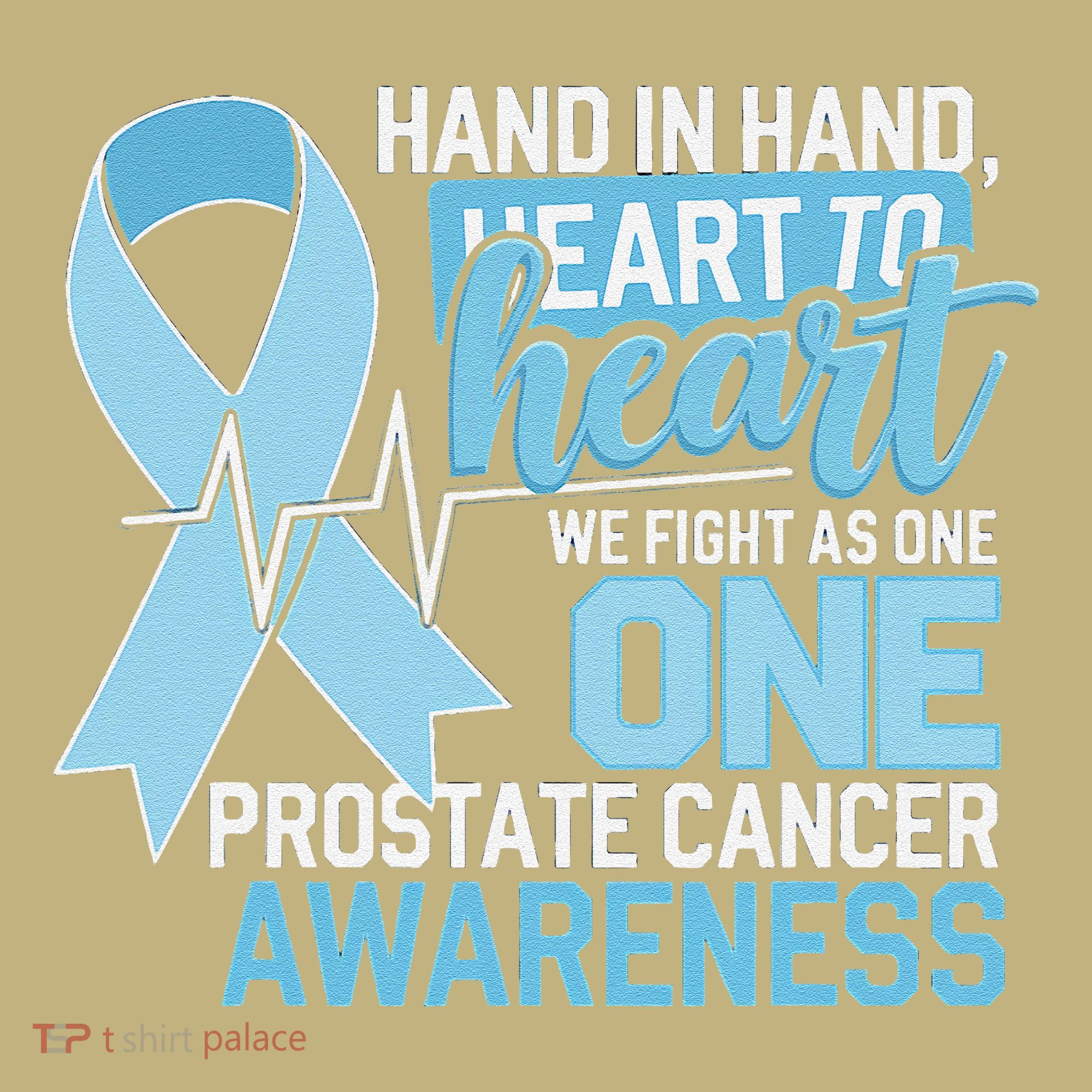 Prostate Cancer Awareness Heart To Heart Light Blue Ribbon Mousepad