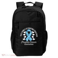 Prostate Cancer Awareness Family Fighting Light Blue Ribbon Backpack thumb 0