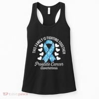Prostate Cancer Awareness Family Fighting Light Blue Ribbon Women's Tank Top thumb 0