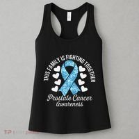 Prostate Cancer Awareness Family Fighting Light Blue Ribbon Women's Tank Top thumb 3