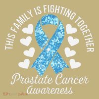 Prostate Cancer Awareness Family Fighting Light Blue Ribbon Long Sleeve Shirt thumb 2