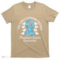 Prostate Cancer Awareness Family Fighting Light Blue Ribbon T-Shirt thumb 0