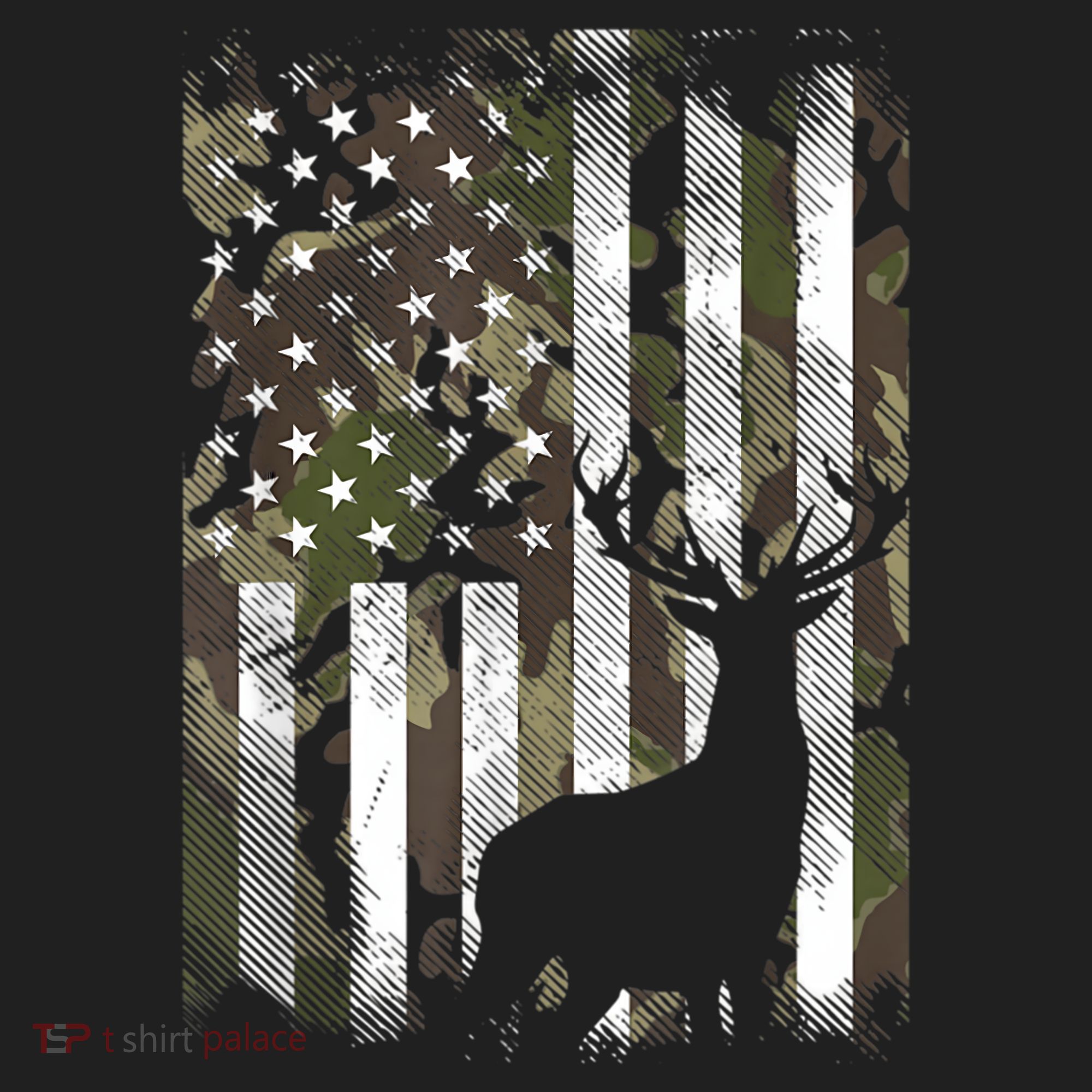 Patriotic Camo American Flag Deer Hunter Hunting Cute Gift Women's Sweatshirt