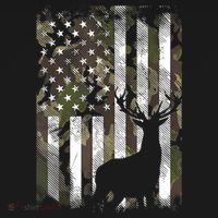 Patriotic Camo American Flag Deer Hunter Hunting Cute Gift Doggie Tank thumb 4