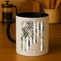Patriotic Camo American Flag Deer Hunter Hunting Cute Gift Coffee Mug thumb 4