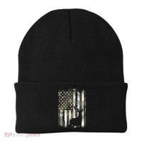 Patriotic Camo American Flag Deer Hunter Hunting Cute Gift Beanie thumb 0