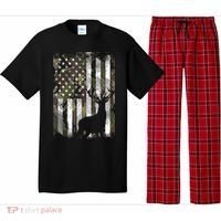 Patriotic Camo American Flag Deer Hunter Hunting Cute Gift Pajama Set thumb 0