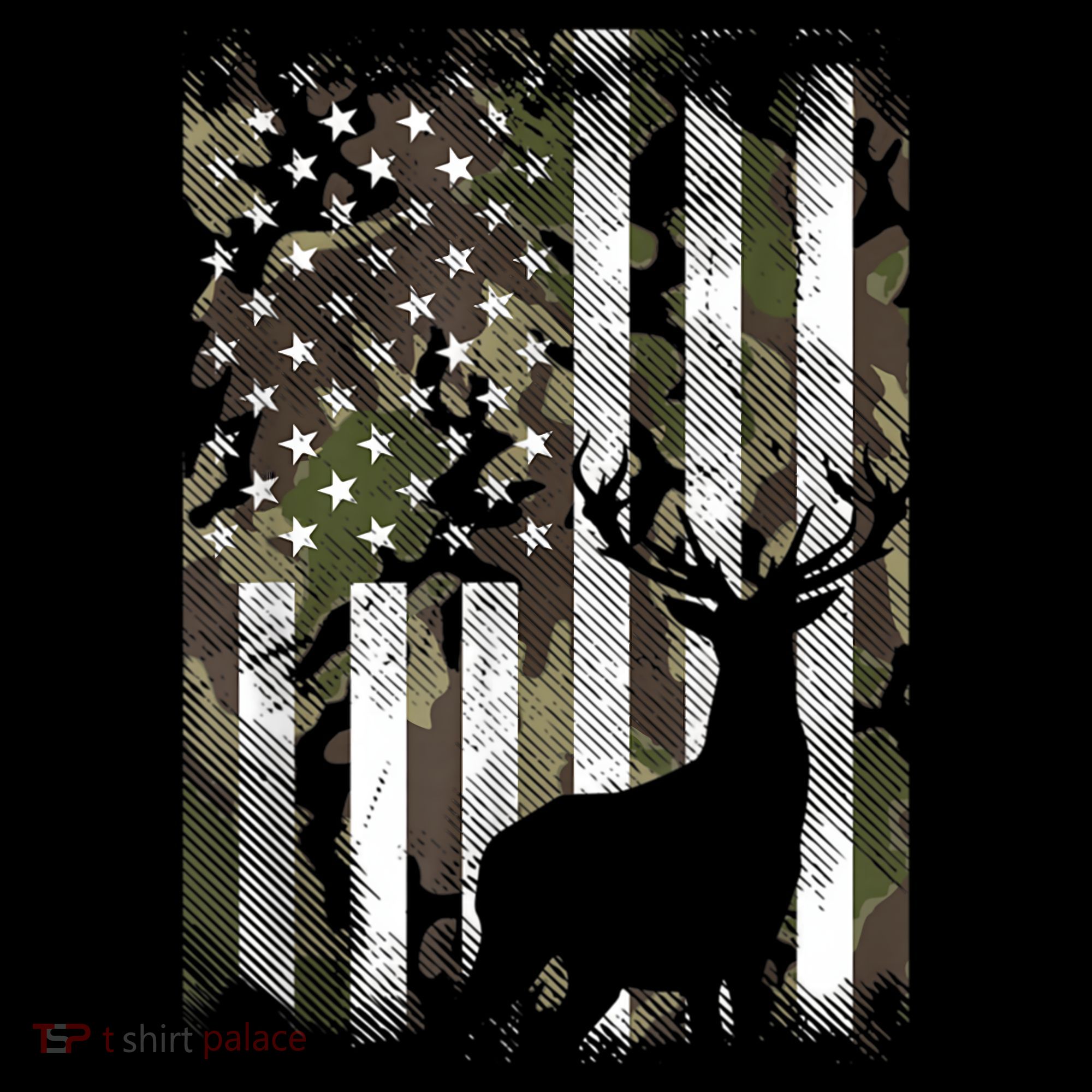 Patriotic Camo American Flag Deer Hunter Hunting Cute Gift Women's Hoodie