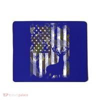 Patriotic Camo American Flag Deer Hunter Hunting Cute Gift Mousepad thumb 0