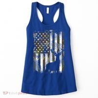Patriotic Camo American Flag Deer Hunter Hunting Cute Gift Women's Tank Top thumb 0