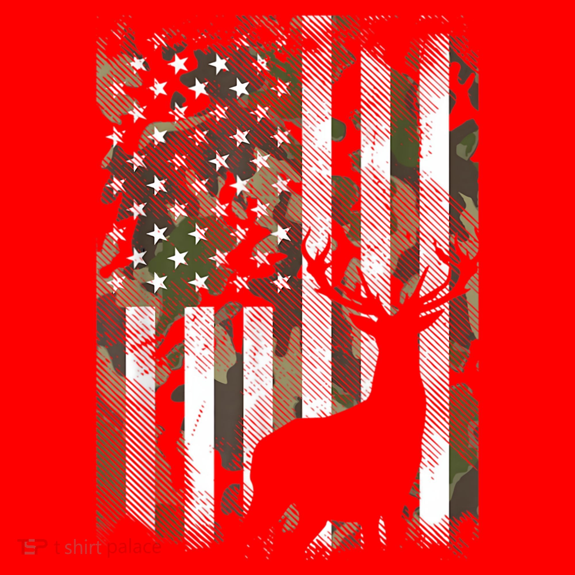 Patriotic Camo American Flag Deer Hunter Hunting Cute Gift Santa Hat