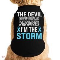 Prostate Cancer Awareness Light Blue Ribbon Dad Survivor Doggie Tank thumb 0