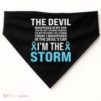 Prostate Cancer Awareness Light Blue Ribbon Dad Survivor USA-Made Doggie Bandana thumb 0