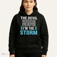 Prostate Cancer Awareness Light Blue Ribbon Dad Survivor Hoodie thumb 5