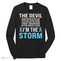 Prostate Cancer Awareness Light Blue Ribbon Dad Survivor Long Sleeve Shirt thumb 0