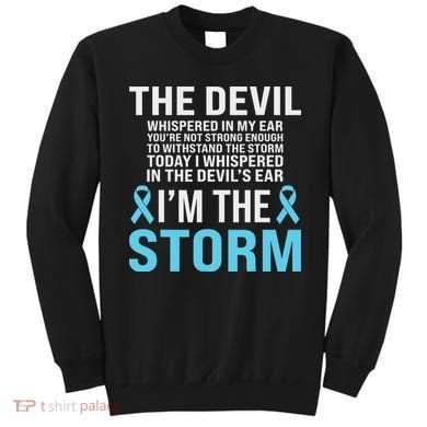 Prostate Cancer Awareness Light Blue Ribbon Dad Survivor Sweatshirt