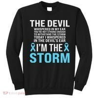 Prostate Cancer Awareness Light Blue Ribbon Dad Survivor Sweatshirt thumb 0