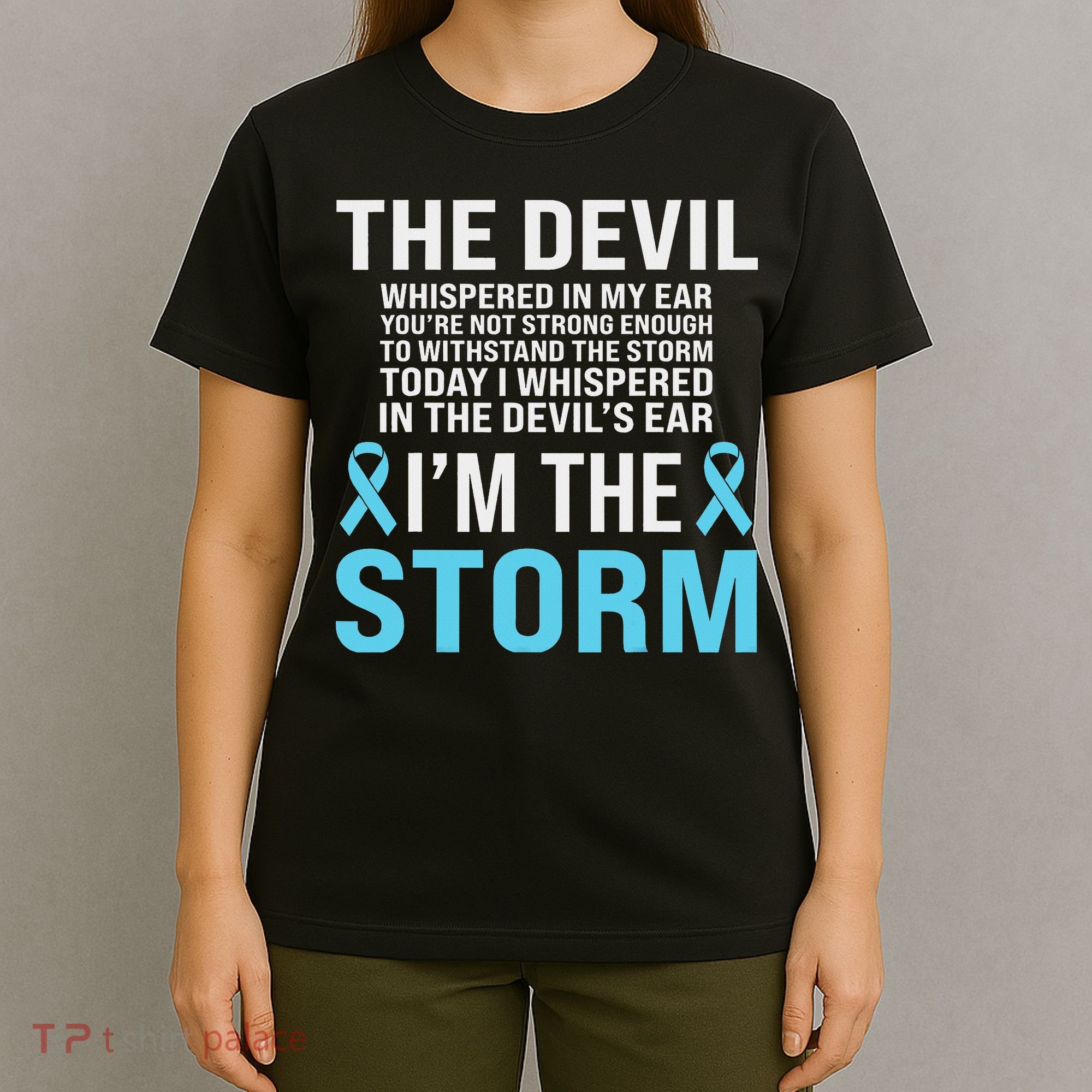 Prostate Cancer Awareness Light Blue Ribbon Dad Survivor T-Shirt