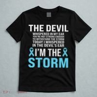 Prostate Cancer Awareness Light Blue Ribbon Dad Survivor T-Shirt thumb 5