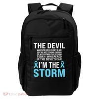 Prostate Cancer Awareness Light Blue Ribbon Dad Survivor Backpack thumb 0