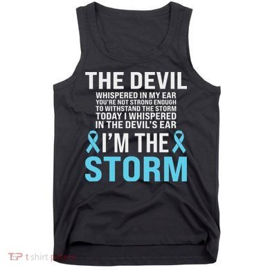 Prostate Cancer Awareness Light Blue Ribbon Dad Survivor Tank Top
