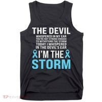Prostate Cancer Awareness Light Blue Ribbon Dad Survivor Tank Top thumb 0