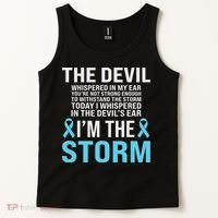 Prostate Cancer Awareness Light Blue Ribbon Dad Survivor Tank Top thumb 2