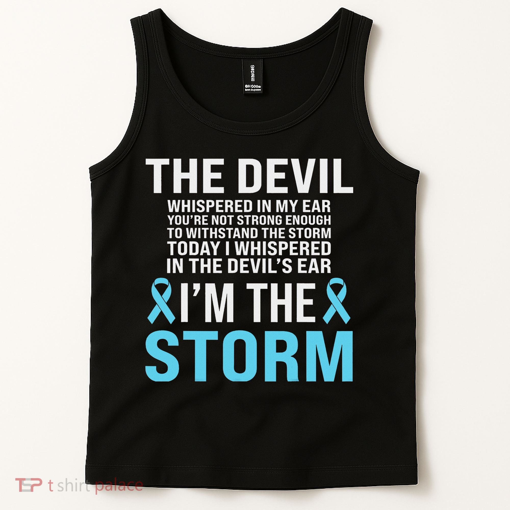 Prostate Cancer Awareness Light Blue Ribbon Dad Survivor Tank Top