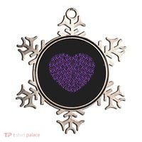 Pancreatic Cancer Awareness Purple Ribbon Heart Gift Support Ornament thumb 0
