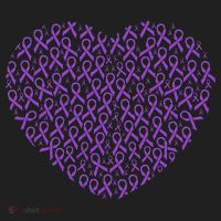 Pancreatic Cancer Awareness Purple Ribbon Heart Gift Support Hat thumb 2