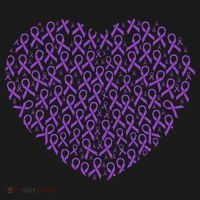 Pancreatic Cancer Awareness Purple Ribbon Heart Gift Support Toddler Hoodie thumb 2