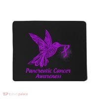 Pancreatic Cancer Awareness Hummingbird With Purple Ribbon Mousepad thumb 0
