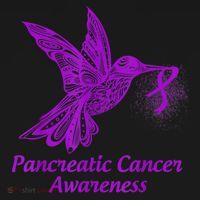 Pancreatic Cancer Awareness Hummingbird With Purple Ribbon Mousepad thumb 1