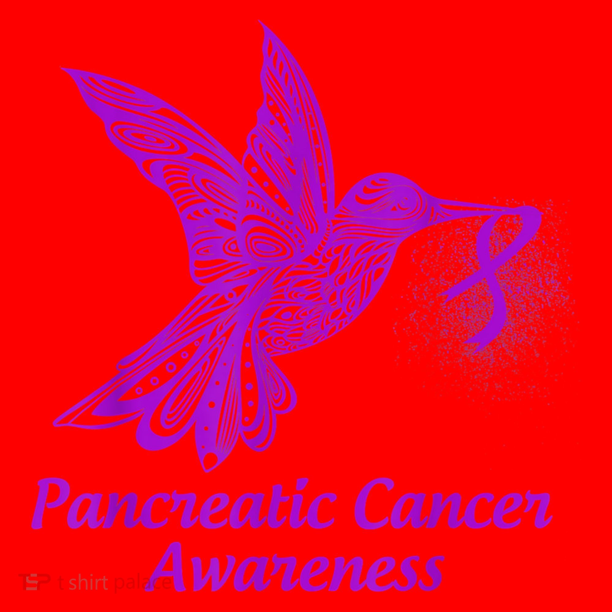 Pancreatic Cancer Awareness Hummingbird With Purple Ribbon Santa Hat