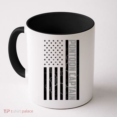 Pontoon Captain American Flag Pontooning Pontoon Boating Coffee Mug