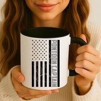 Pontoon Captain American Flag Pontooning Pontoon Boating Coffee Mug thumb 3