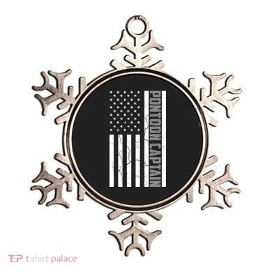 Pontoon Captain American Flag Pontooning Pontoon Boating Ornament