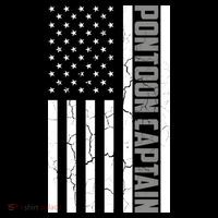 Pontoon Captain American Flag Pontooning Pontoon Boating Ornament thumb 1
