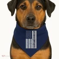 Pontoon Captain American Flag Pontooning Pontoon Boating USA-Made Doggie Bandana thumb 1