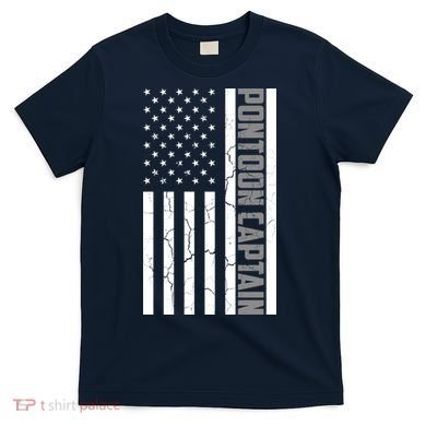 Pontoon Captain American Flag Pontooning Pontoon Boating T-Shirt