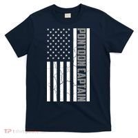 Pontoon Captain American Flag Pontooning Pontoon Boating T-Shirt thumb 0
