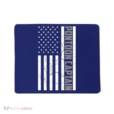 Pontoon Captain American Flag Pontooning Pontoon Boating Mousepad